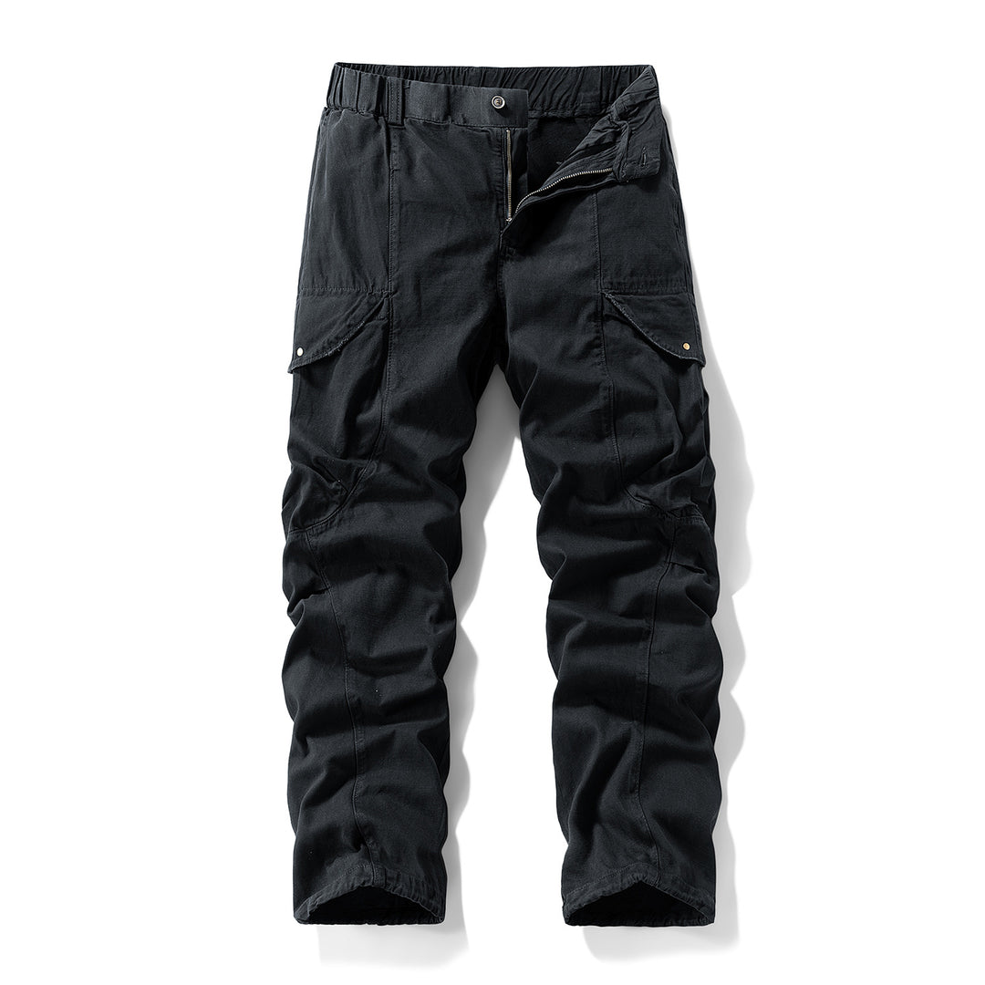 Herren Cargo-Hose im Utility-Look mit elastischem Bund und Knieabnähern Echo Archiv