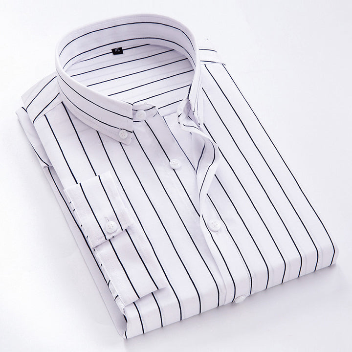 Herren nan gestreiftes Businesshemd mit Button-Down-Kragen und taillierter Silhouette Echo Archiv