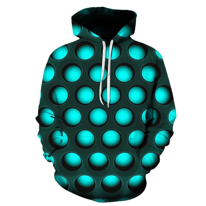 Damen Kreativer Kapuzenpullover mit geometrischem Muster Echoarchiv