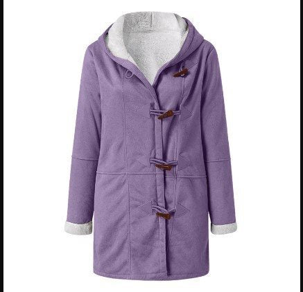 Damen Teddygefütterter Dufflecoat mit Kapuze, Kunstfell-Innenfutter und Knebelverschlüssen Echo Archiv