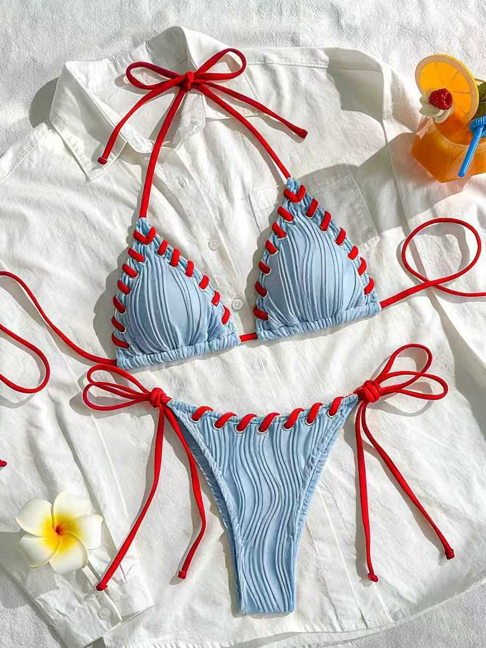 Damen Bikini-Set mit elegantem Rüschendesign und verstellbaren Trägern Echo Archiv