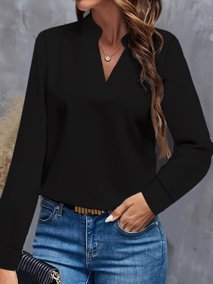 Damen Bluse mit Stehkragen und langen Ärmeln Echoarchiv