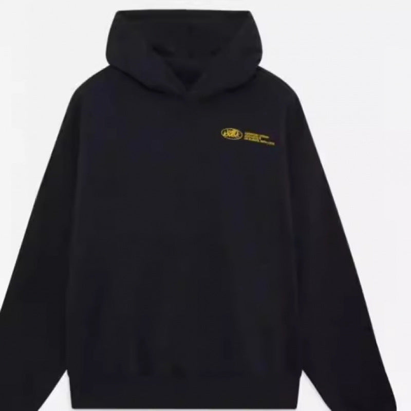 Unisex nan oversized Kapuzenpullover mit großflächigem Rückenprint, Kängurutasche und gerippten Bündchen Echo Archiv