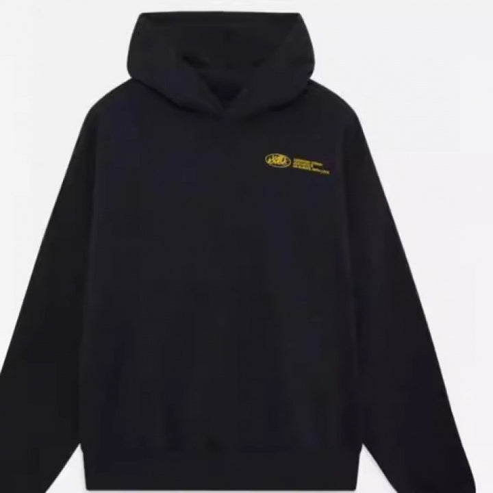 Unisex nan oversized Kapuzenpullover mit großflächigem Rückenprint, Kängurutasche und gerippten Bündchen Echo Archiv