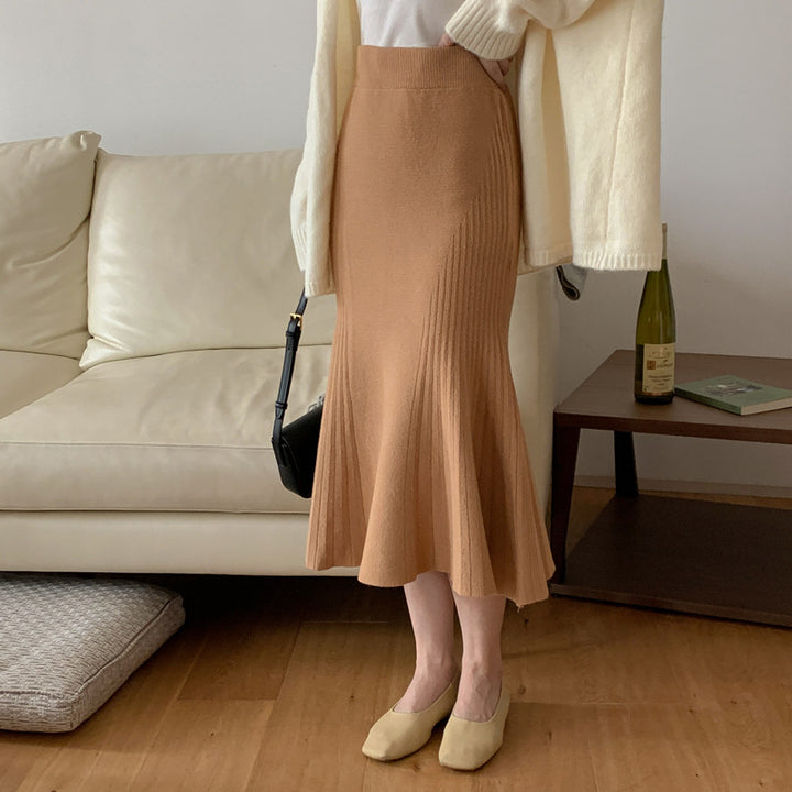 Damen Eleganter Plissee-Midirock Echo Archiv