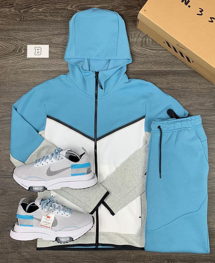 Herren sportliches Hoodie-Set mit atmungsaktiven Eigenschaften und modernen Kontrastdetails Echoarchiv