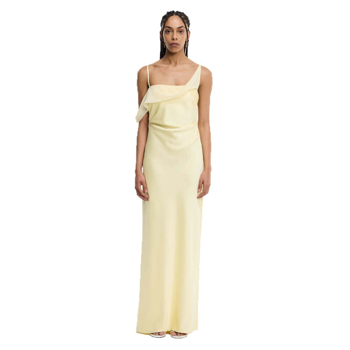 Damen Elegantes Maxikleid mit asymmetrischem Oberteil und fließendem Schnitt Echo Archiv