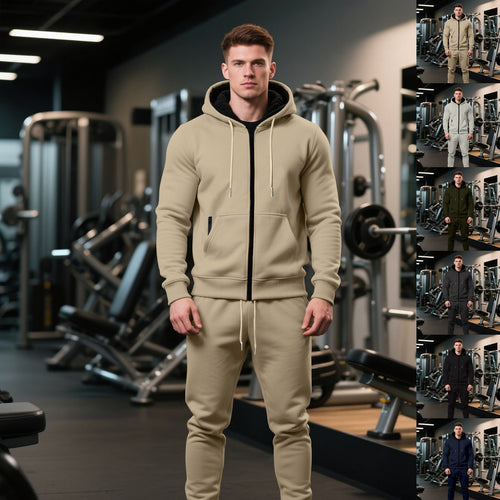 Herren Sportlicher Kapuzenanzug mit elastischem Bund und praktischen Taschen Echoarchiv