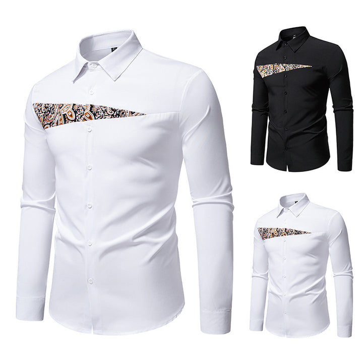 Herren Elegantes Hemd mit ausgefallenem Muster und modernem Schnitt Echoarchiv