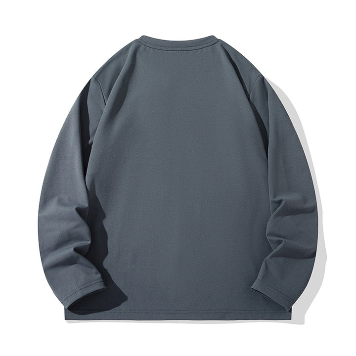 Unisex Oversize Langarm‑Sweatshirt mit Brustreißverschlusstasche und Rundhalsausschnitt Echoarchiv