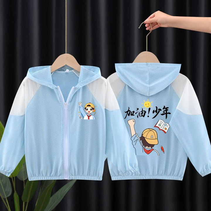 Unisex nan leichte atmungsaktive Kinder-Sommerjacke mit Kapuze und Astronautenprint  Echo Archiv