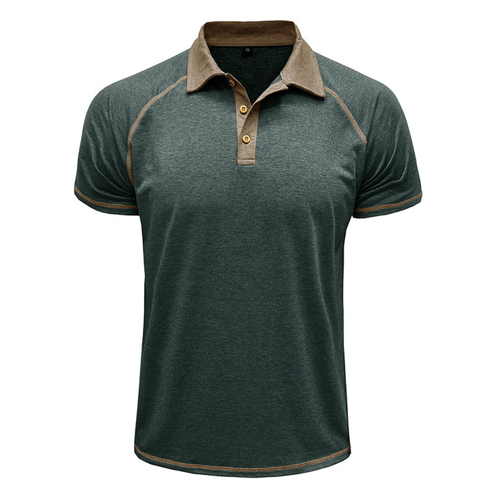 Herren lässiges Poloshirt mit kontrastierenden Einfassungen und hochwertigem Baumwollmix Echoarchiv