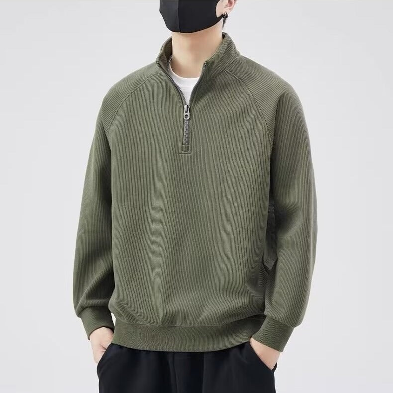 Herren Pullover mit hohem Kragen und Reißverschluss Echoarchiv