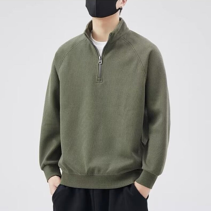 Herren Pullover mit hohem Kragen und Reißverschluss Echoarchiv