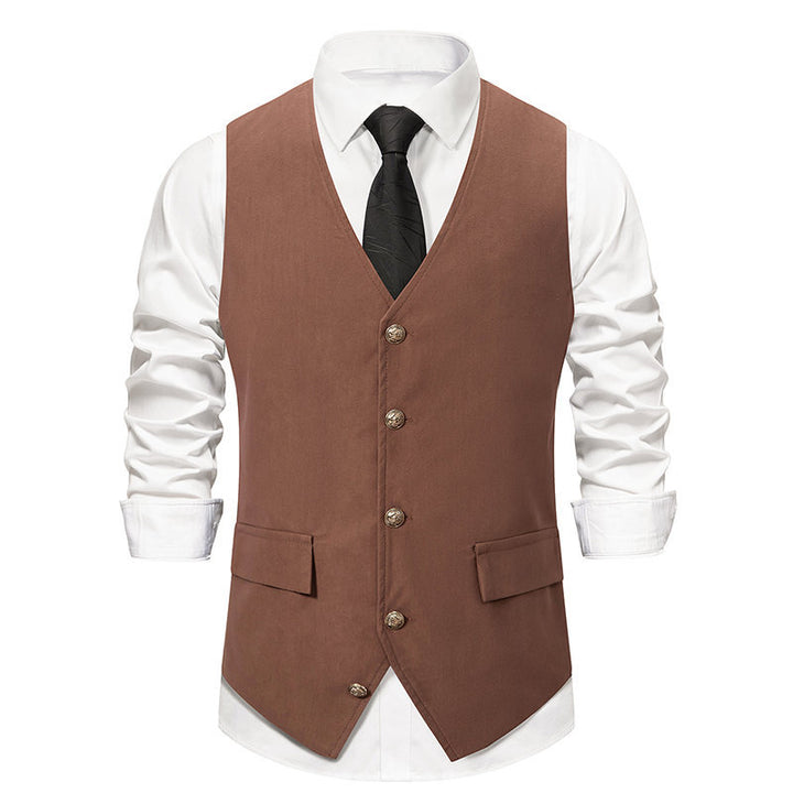 Herren elegante Anzugweste mit feinen Details und praktischen Taschen Echoarchiv