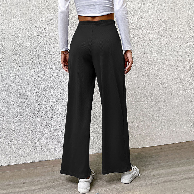 Damen Weite High‑Waist Stoffhose mit Bundfalten und Palazzo‑Silhouette – Avélisse