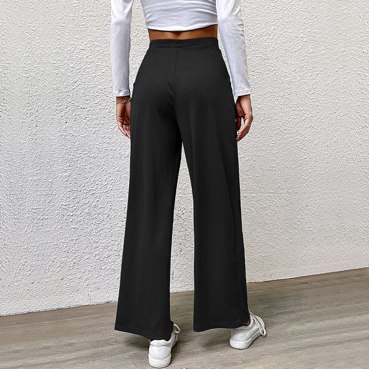 Damen Weite High‑Waist Stoffhose mit Bundfalten und Palazzo‑Silhouette – Avélisse