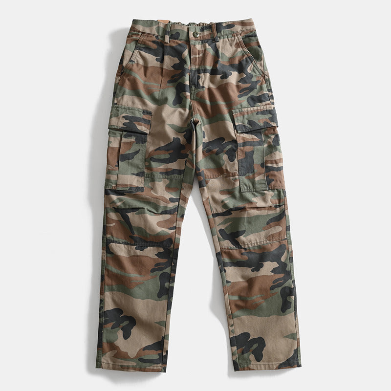 Herren Cargohose im Military-Look mit Mehrfachtaschen und geradem Schnitt Echoarchiv