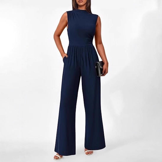 Damen eleganter Jumpsuit mit weitem Bein und taillierter Silhouette Echo Archiv