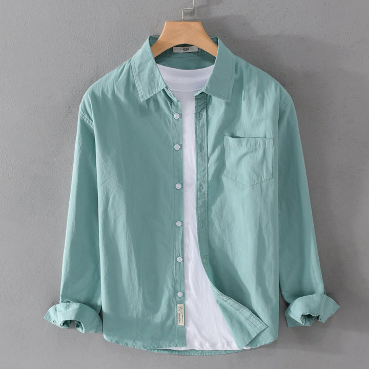 Herren Leichtes Baumwoll‑Leinen Overshirt mit Brusttasche und Relaxed‑Fit Echoarchiv