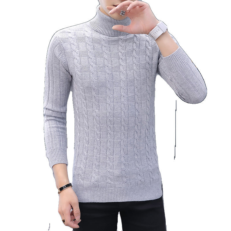 Herren raffinierter Strickrollkragenpullover Echoarchiv
