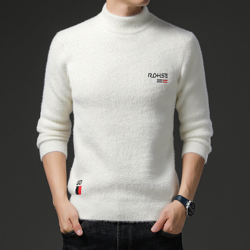 Herren modischer Pullover mit Stehkragen und weichem Material Echoarchiv