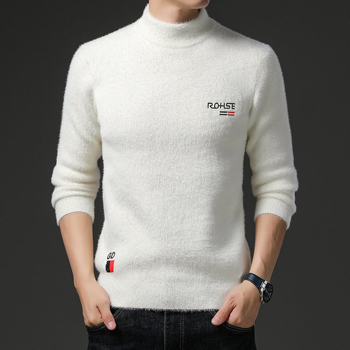 Herren modischer Pullover mit Stehkragen und weichem Material Echoarchiv
