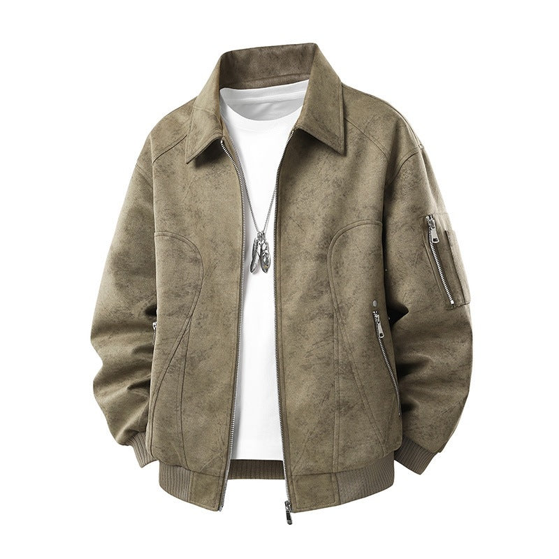 Herren Modische Retro-Lederjacke Echo Archiv