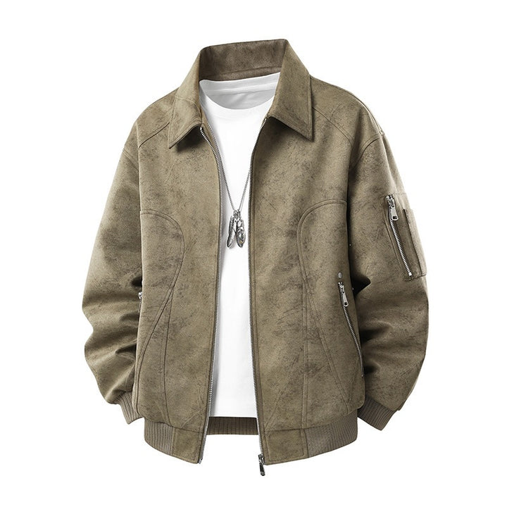 Herren Modische Retro-Lederjacke Echo Archiv