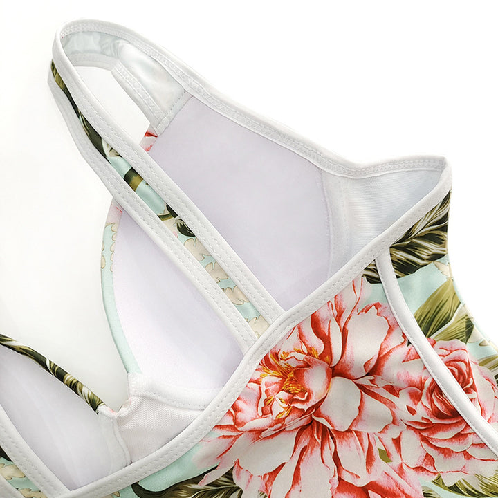 Damen Einteiler-Badeanzug mit floralem Design und komfortabler Passform Echo Archiv