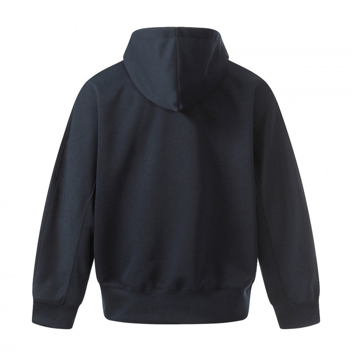 Herren Boxy-Kapuzenpullover mit halbem Reißverschluss, verstärkter Blende und cleanem Minimaldesign Echo Archiv