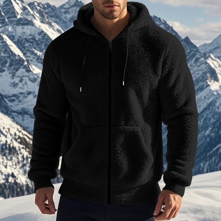 Herren Fleece Kapuzenjacke mit praktischen Taschen und modernem Schnitt Echoarchiv