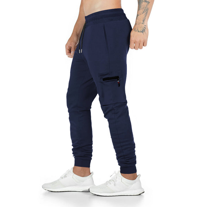 Herren Sportliche Cargo-Hose mit seitlichen Reißverschlusstaschen und elastischem Bund Echoarchiv