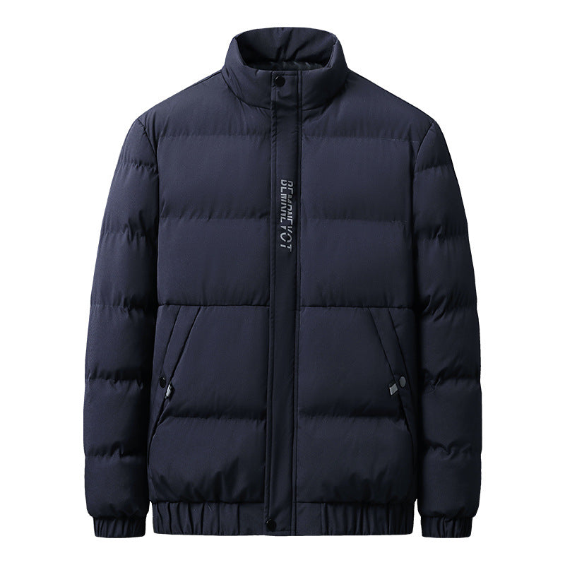 Herren gesteppte Winterjacke mit hochgeschlossenem Kragen und vielseitigen Taschen Echoarchiv