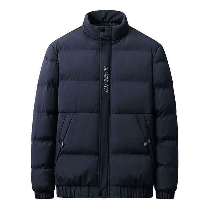 Herren gesteppte Winterjacke mit hochgeschlossenem Kragen und vielseitigen Taschen Echoarchiv
