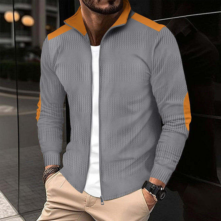 Herren stylische Trainingsjacke mit modernem Strukturdesign und sportlichen Akzenten Echoarchiv