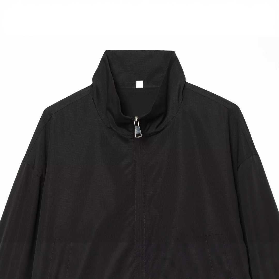 Damen leichte taillierbare Windjacke mit Stehkragen, Tunnelzug und Tüllbesatz Echo Archiv