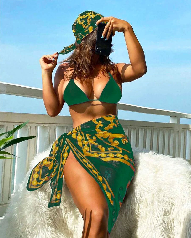 Damen Triangel-Bikini mit elegantem Kaftan Echo Archiv