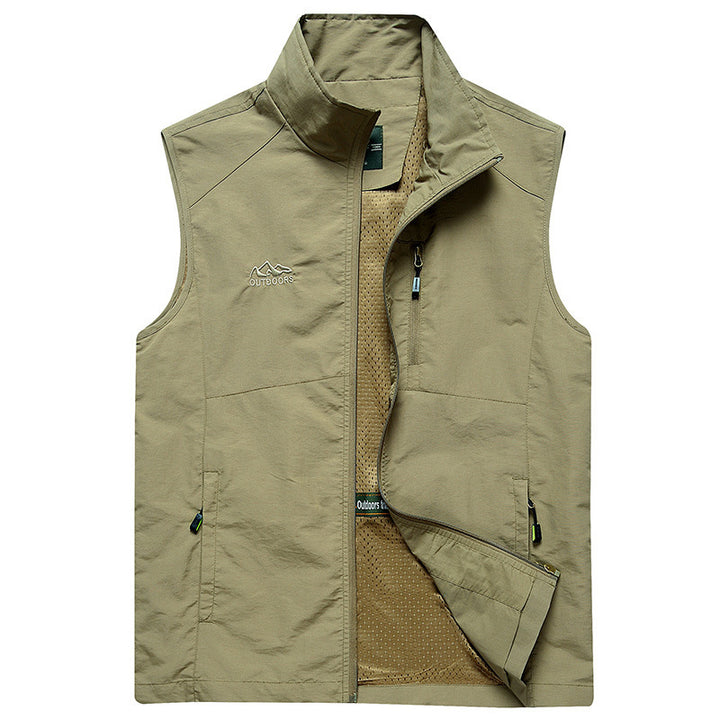 Herren Leichte atmungsaktive Outdoor‑Weste mit Mesh‑Innenfutter und Reißverschlusstaschen – Taviero