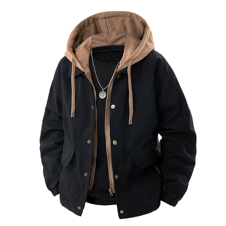 Herren Moderne Utility-Jacke mit abnehmbarer Kapuze Echo Archiv