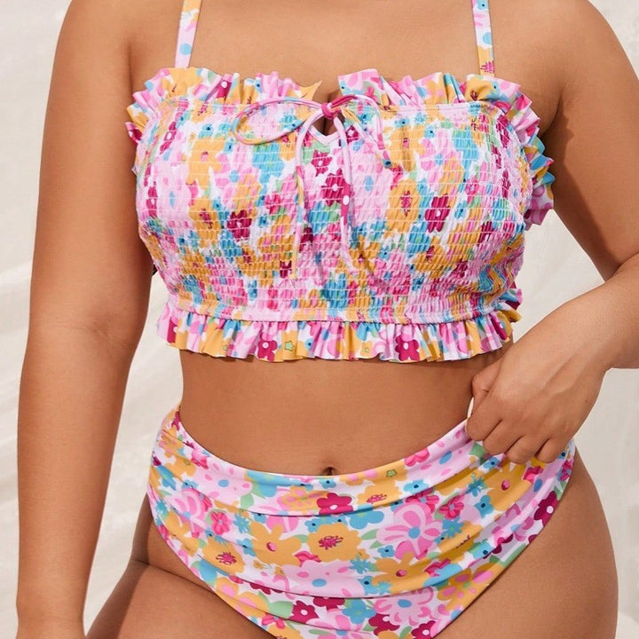 Damen Verspieltes Bikini-Set mit Rüschendetails Echo Archiv