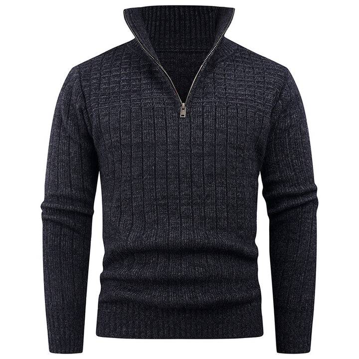 Herren eleganter Rollkragenpullover mit modernem Zopfdesign Echoarchiv