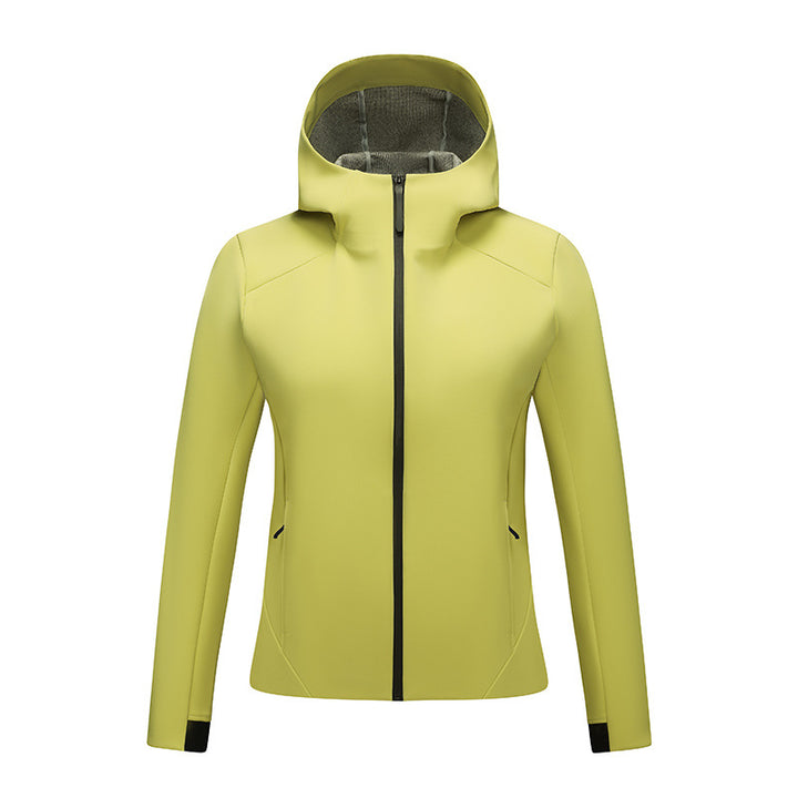 Damen Taillierte Softshelljacke mit Kapuze und Fleecefutter Echoarchiv
