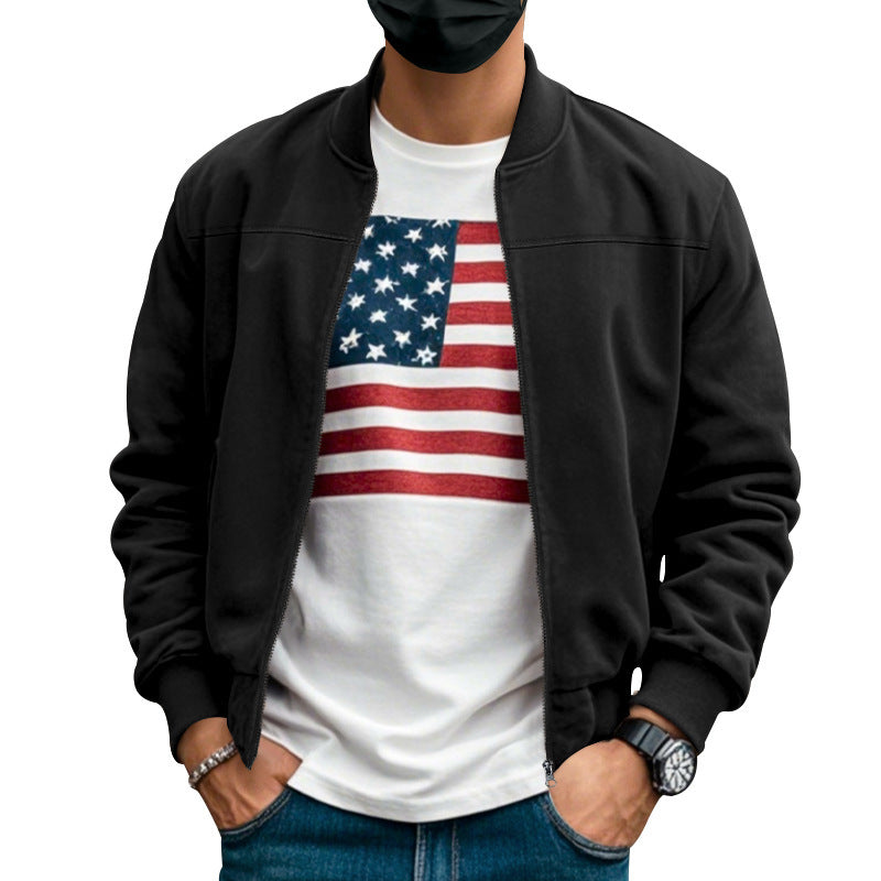 Herren gemütliche Collegejacke mit Reißverschluss Echoarchiv