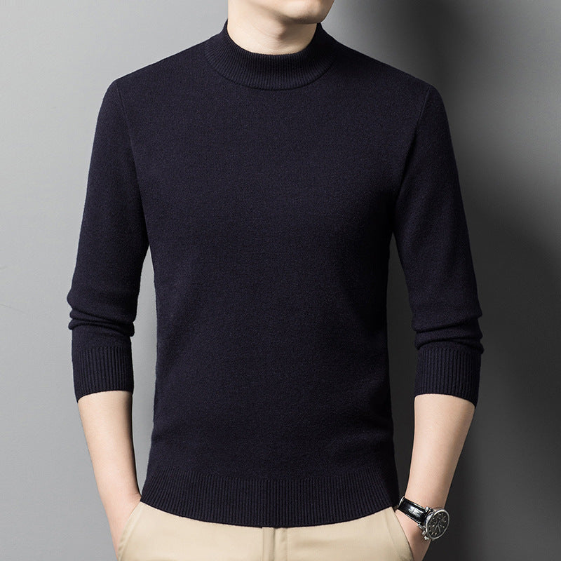 Herren edler Rundhals-Pullover aus feinem Wollmix Echoarchiv
