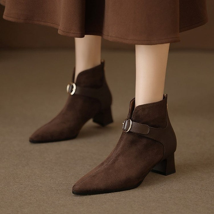 Damen Elegante und schicke Stiefeletten mit Riemen Echo Archiv