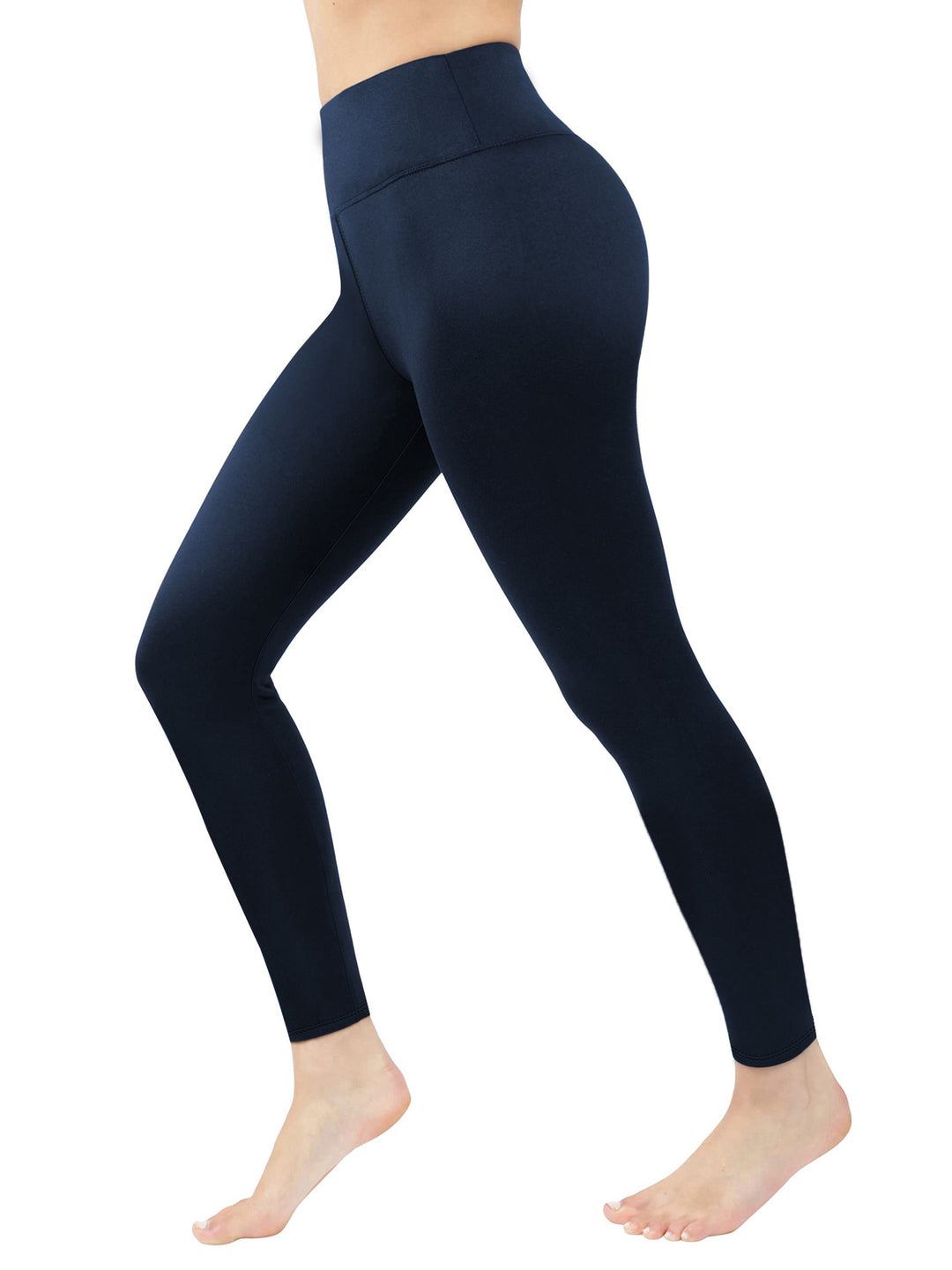 Damen Figurformende High‑Waist Leggings aus meliertem Power‑Stretch mit breitem Komfortbund – Avélisse