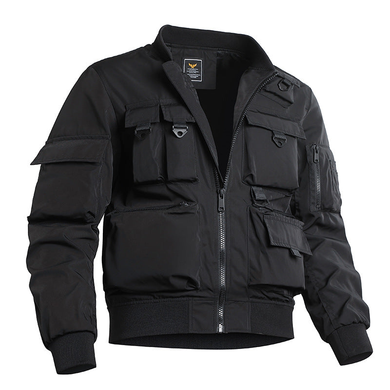 Herren taktische Bomberjacke mit multifunktionalen Utility-Taschen Echoarchiv