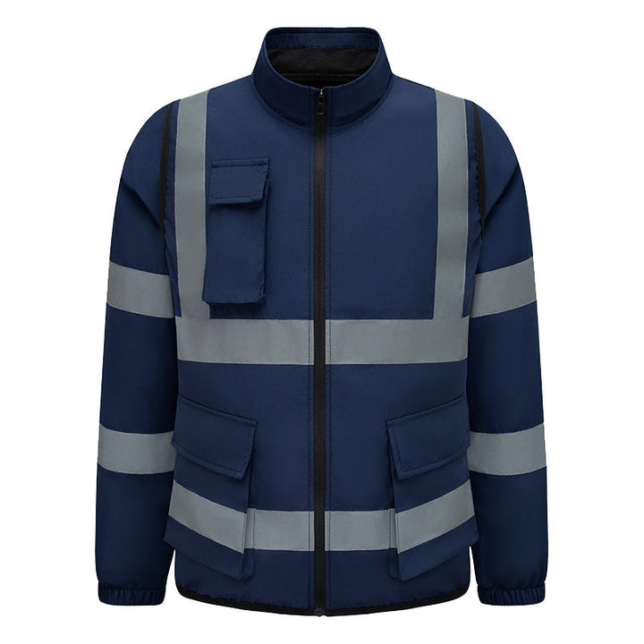 Unisex nan hochsichtbare Warnjacke mit reflektierenden Streifen und multifunktionalen Außentaschen Echo Archiv