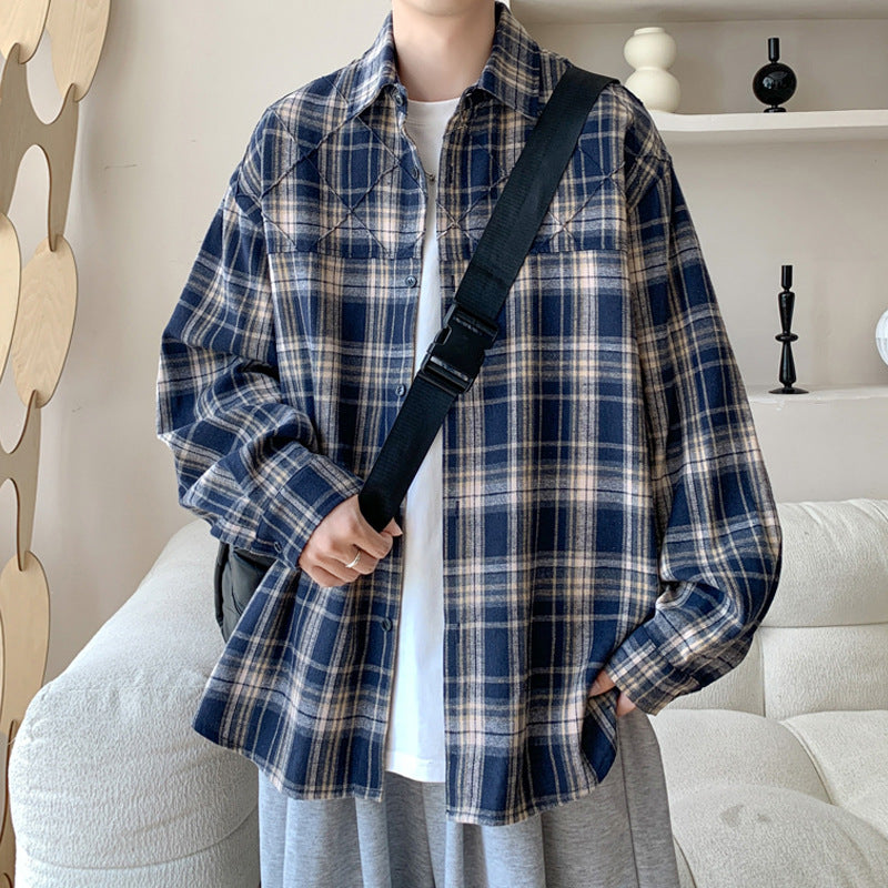 Damen Lässige Karomuster Overshirt Echo Archiv